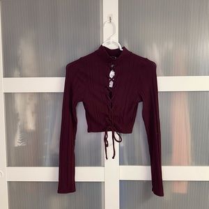 Windsor long sleeve crop top